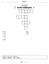 Arthur Eddington printable worksheet preview