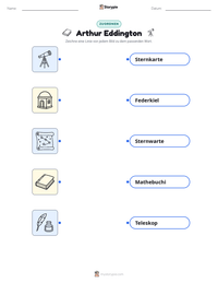 Arthur Eddington druckbare Arbeitsblatt Vorschau