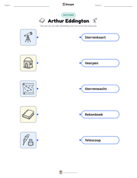 Arthur Eddington afdrukbare werkblad voorbeeld