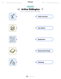 Arthur Eddington yazdırılabilir çalışma sayfası önizlemesi