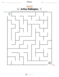Arthur Eddington druckbare Arbeitsblatt Vorschau