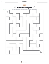 Arthur Eddington printable worksheet preview
