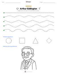 Prabaca lembar kerja cetak Arthur Eddington