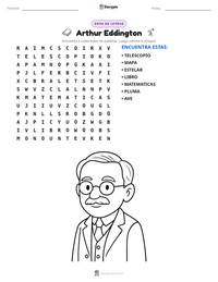 Vista previa de la hoja de trabajo imprimible de Arthur Eddington