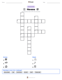Havana printable worksheet preview