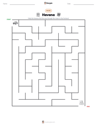 Havana printable worksheet preview