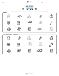 Havana printable worksheet preview