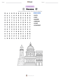 Havana afdrukbare werkblad voorbeeld
