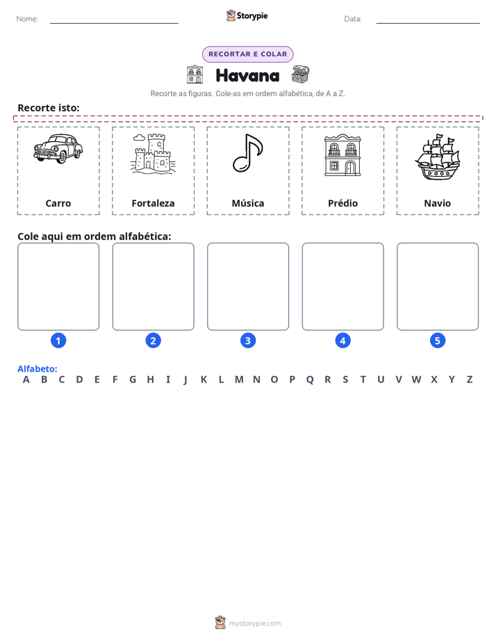 Recortar & Colar Alfabeto