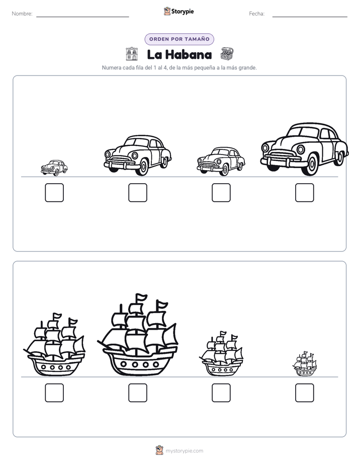 Orden de Tamaños
