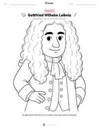 Gottfried Wilhelm Leibniz druckbare Arbeitsblatt Vorschau