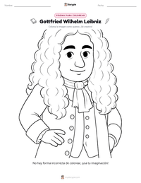 Vista previa de la hoja de trabajo imprimible de Gottfried Wilhelm Leibniz