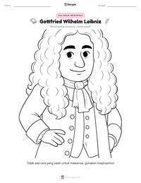 Prabaca lembar kerja cetak Gottfried Wilhelm Leibniz