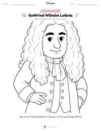Anteprima della scheda stampabile di Gottfried Wilhelm Leibniz