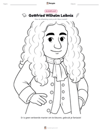 Gottfried Wilhelm Leibniz afdrukbare werkblad voorbeeld