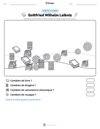 Aperçu de la feuille de travail imprimable Gottfried Wilhelm Leibniz