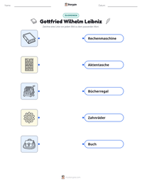 Gottfried Wilhelm Leibniz druckbare Arbeitsblatt Vorschau