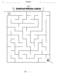 Gottfried Wilhelm Leibniz printable worksheet preview