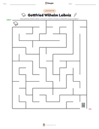 Aperçu de la feuille de travail imprimable Gottfried Wilhelm Leibniz