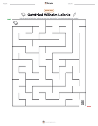 Gottfried Wilhelm Leibniz afdrukbare werkblad voorbeeld