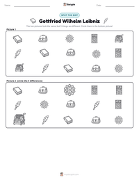 Gottfried Wilhelm Leibniz printable worksheet preview