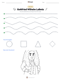 Gottfried Wilhelm Leibniz printable worksheet preview
