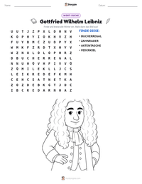 Gottfried Wilhelm Leibniz druckbare Arbeitsblatt Vorschau