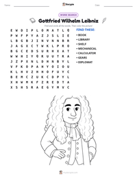 Gottfried Wilhelm Leibniz printable worksheet preview