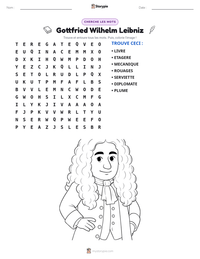 Aperçu de la feuille de travail imprimable Gottfried Wilhelm Leibniz