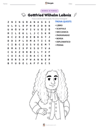 Anteprima della scheda stampabile di Gottfried Wilhelm Leibniz