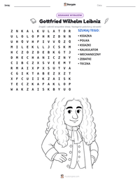 Podgląd drukowalnego arkusza ćwiczeń Gottfried Wilhelm Leibniz