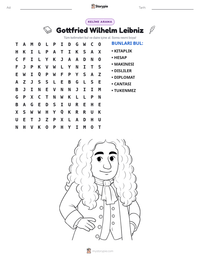 Gottfried Wilhelm Leibniz yazdırılabilir çalışma sayfası önizlemesi