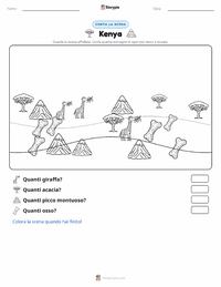 Anteprima della scheda stampabile di Kenya