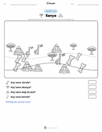 Kenya yazdırılabilir çalışma sayfası önizlemesi