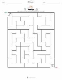 Kenya printable worksheet preview