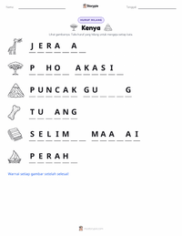 Prabaca lembar kerja cetak Kenya