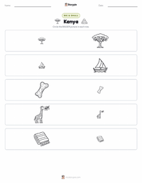 Kenya printable worksheet preview