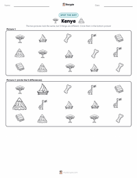 Kenya printable worksheet preview