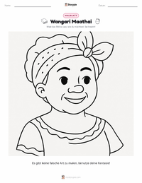Wangari Maathai druckbare Arbeitsblatt Vorschau