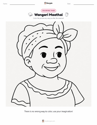 Wangari Maathai printable worksheet preview