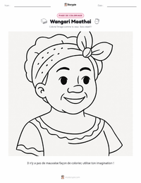 Aperçu de la feuille de travail imprimable Wangari Maathai