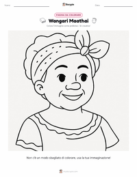 Anteprima della scheda stampabile di Wangari Maathai