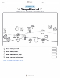 Wangari Maathai printable worksheet preview