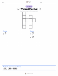 Wangari Maathai printable worksheet preview