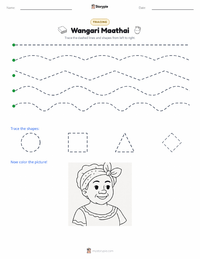 Wangari Maathai printable worksheet preview