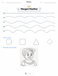 Aperçu de la feuille de travail imprimable Wangari Maathai