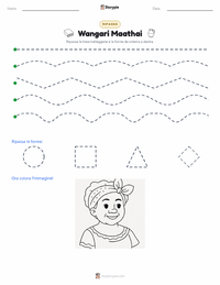 Anteprima della scheda stampabile di Wangari Maathai