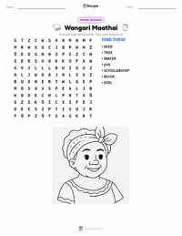 Wangari Maathai printable worksheet preview