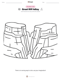Great Rift Valley coloring page for kids