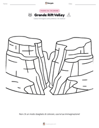 Pagina da colorare di Grande Rift Valley per bambini